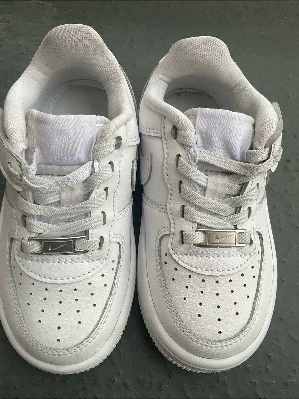 Nike Air Force 1 Low Lace WHITE/WHITE size 9C